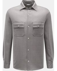 Marco Pescarolo - Casual Hemd Kent-Kragen Meliert - Lyst