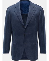 Cesare Attolini - Cashmere Sakko graublau/schwarz kariert - Lyst