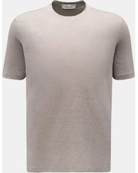 FILIPPO DE LAURENTIIS - Leinen Rundhals-T-Shirt 'Jerlin' - Lyst