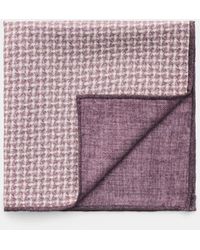 Brunello Cucinelli - Seiden-Einstecktuch Violett/Hellgrau Gemustert - Lyst
