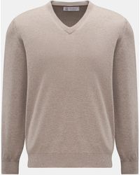 Brunello Cucinelli - Cashmere V-Neck Pullover - Lyst