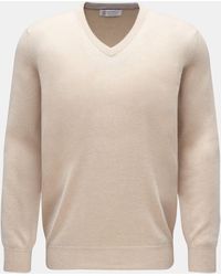 Brunello Cucinelli - Cashmere V-Neck Pullover - Lyst