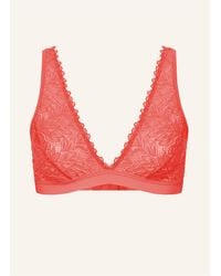 erlich textil - Dreamy Lace bügelloser Plunge BH große Cups mittlerer Halt aus Spitze - verstellbare Träger - Lyst