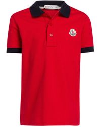 Moncler Piqué-Poloshirt - Rot