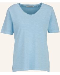 Trusted Handwork - V-Neck 3/4-Sleeve T-Shirt with Open Edge - Lyst