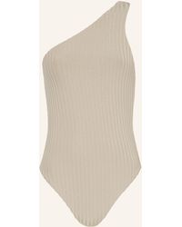 Calvin Klein - One-Shoulder-Badeanzug ARCHIVE RIB - Lyst