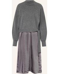 BOSS - Set FLALINA: Pullover mit Cut-out und Satinkleid - Lyst