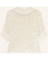 Antonelli - Strickshirt DUMBO mit Leinen und Pailletten - Lyst