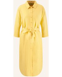 Fynch-Hatton - Hemdblusenkleid mit 3/4-Arm und Leinen - Lyst