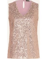 MORE&MORE - Top mit Pailletten im Materialmix - Lyst
