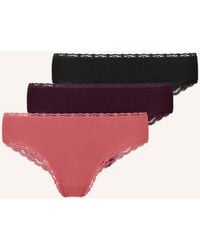 Snocks - 3er-Pack Brazilian Slips mit Spitze - Lyst