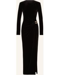 Self-Portrait - Samtkleid mit Cut-out - Lyst