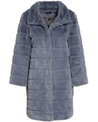 Monari Kunstpelzmantel - Blau