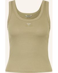 Guess - Cropped-Top mit Schmucksteinen - Lyst