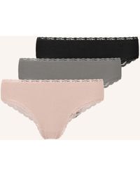 Snocks - 3er-Pack Brazilian Slips mit Spitze - Lyst