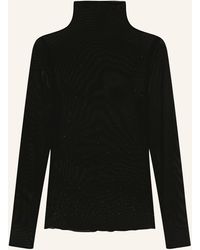 Luisa Cerano - Longsleeve aus Mesh mit Schmucksteinen - Lyst