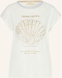 Cartoon - T-Shirt mit Schmucksteinen und Glitzergarn - Lyst