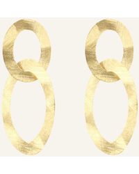 LOTT.gioielli - Ohrhänger CLASSIC EARRINGS DOUBLE OVAL SATIN by GLAMBOU - Lyst