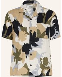 Knowledge Cotton - Kurzarm-Hemd Loose Fit aus Leinen - Lyst