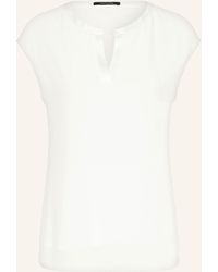 Comma, - Blusentop im Materialmix - Lyst