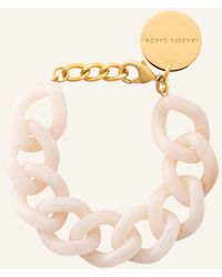 Vanessa Baroni - Armbänder FLAT CHAIN BRACELET LATTE MARBLE by GLAMBOU - Lyst