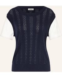 Sandro - Strickshirt im Materialmix - Lyst
