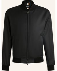 BOSS - Jacke Aus Schurwoll-Serge Mit Reißverschluss - Lyst