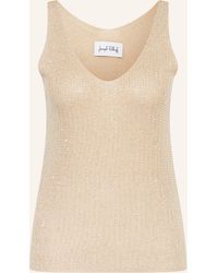 Joseph Ribkoff - Stricktop mit Glitzergarn und Schmucksteinen - Lyst