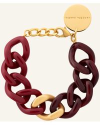 Vanessa Baroni - Armband FLAT CHAIN BRACELET GOLD BORDEAUX-BORDEAUX MARBLE by GLAMBOU - Lyst