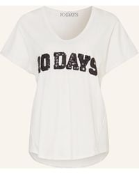 10Days - T-Shirt mit Pailletten - Lyst