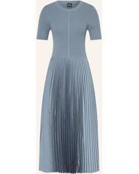 BOSS - Kleid FADRIDI im Materialmix mit Plissees - Lyst