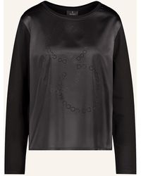 Monari - Longsleeve im Materialmix mit Schmucksteinen - Lyst
