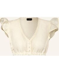 KINGA MATHE - Dirndlbluse KIKI mit Leinen und Volants - Lyst