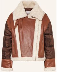 Ba&sh - Lederjacke EXPLORA mit Kunstfell - Lyst