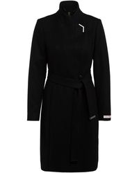 Ted Baker Langer Wickelmantel Mit Gürtel - Schwarz