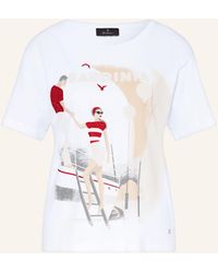 Monari - T-Shirt mit Schmucksteinen - Lyst