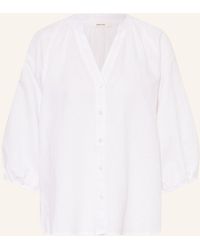 SELECTED - Bluse mit Leinen und 3/4-Arm - Lyst