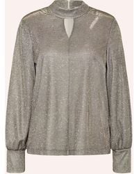 Riani - Blusenshirt mit Glitzergarn und Cut-out - Lyst