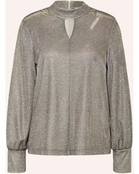 Riani - Blusenshirt mit Glitzergarn und Cut-out - Lyst