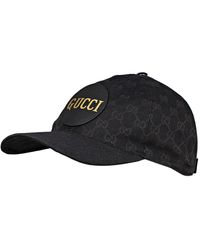Gucci Gg Canvas Baseball Hat In Black & Black - Schwarz