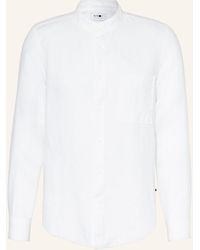 NN07 - Leinenhemd EDDIE Regular Fit mit Stehkragen - Lyst