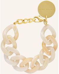 Vanessa Baroni - Armband FLAT CHAIN BRACELET PEARL MARBLE by GLAMBOU - Lyst