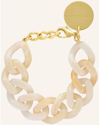 Vanessa Baroni - Armband FLAT CHAIN BRACELET PEARL MARBLE by GLAMBOU - Lyst