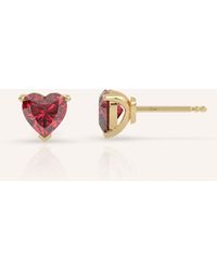 VEYNOU - Ohrstecker ADORE aus 14 Karat recyceltem Gold und 2.70ct. Lab-Grown Rubin - Lyst