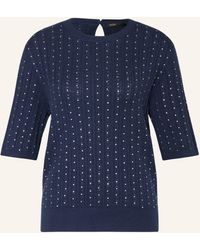 Maje - Strickshirt mit Schmucksteinen - Lyst