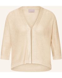 Hemisphere - Strickjacke aus Leinen mit 3/4-Arm und Pailletten - Lyst