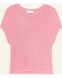Comma, - Strickshirt mit Glitzergarn - Lyst
