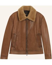 BOSS - Lederjacke L-MURY Regular Fit - Lyst