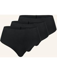 erlich textil - 3er Pack Casual Cotton High Waist Brazil String aus Bio-Baumwolle - nahtlose Kanten - Lyst
