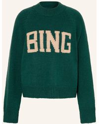 Damen Bekleidung Pullover und Strickwaren Ponchos und Ponchokleider Anine Bing Wolle STRICK KENDRICK UNIVERSITY PARIS in Natur 